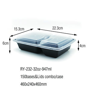 Microwavable <span class=keywords><strong>2</strong></span> ngăn chất <span class=keywords><strong>l</strong></span>ượng cao nhựa <span class=keywords><strong>container</strong></span> với nắp - Product Image 6