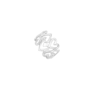 2026 Simple Popular Design Stainless Steel Hollowed Out Love Heart <b>Ring</b> Women's <b>Adjustable</b> <b>Rings</b> Fashion Jewelry For Daily Wear - Product Image 6