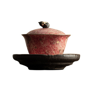 Tazón de Cerámica Pintado a Mano Rock and Mine Fulu Sancai Gaiwan, Tazón de Té Chino Retro de Cerámica Anti-quemaduras, Juego de Té Kung Fu, Caja de Regalo - Product Image 5