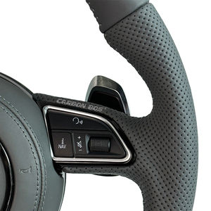 Volant en cuir noir à couverture intégrale pour <span class=keywords><strong>Audi</strong></span> B8 B9 S4 <span class=keywords><strong>Q3</strong></span> Q8 A1 A3 A4 A5 A6 A7 R8 RS3 C7 Q5 Q7 S3 S5 8V - Product Image 5