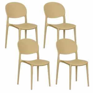 Sedie Oslo in Polipropilene con Schienale Ovale 43,5x55x80 Cm, Ergonomiche con Cuscinetti in Gomma Antigraffio, Ideali per Uso Interno ed Esterno - Product Image 1