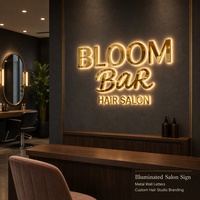 Lettres en relief 3D personnalisées rétroéclairées par LED, transformateur DC, étanches IP65, contrôlées par Bluetooth et Google Assistant, pour bureaux, magasins, bars