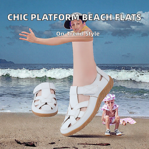 Sandalias Planas de Mujer para Primavera/Verano, Estilo Transfronterizo, Diseño Hueco, Nueva Colección de Playa, Tendencia de Moda, Cierre Deslizante, Plataforma - Product Image 2