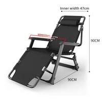 Chaise longue légère, durable et portable avec structure en aluminium, tissu Oxford, pliable, inclinable, pour le camping en plein air, les pique-niques, les parcs extérieurs