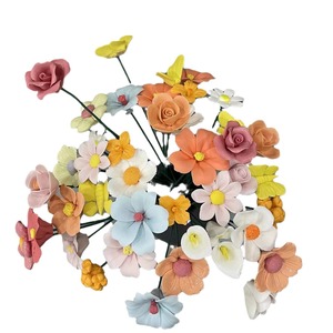 Flores de Cerámica Coloridas Hechas a Mano, Rosa de Cerámica, Flores de Margarita de Cerámica para el Hogar, Jardín, Decoración Creativa y Regalo - Product Image 3