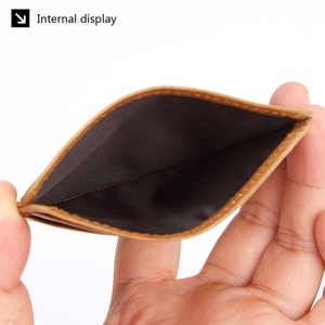 Boshiho Vintage Style Men's Slim Genuine Leather Minimalist Business Credit <b>Card</b> <b>Holder</b> Brown/Black - Product Image 5