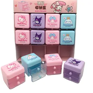 Anime Sanrio çift saklama kutusu melodi şeker kutuları