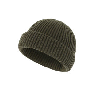 Bonnet en tricot unisexe en fausse <span class=keywords><strong>laine</strong></span>, bonnet de pêcheur à revers court, coupe-vent, chaud, bonnet d'hiver pour un usage quotidien en plein air - Product Image 2