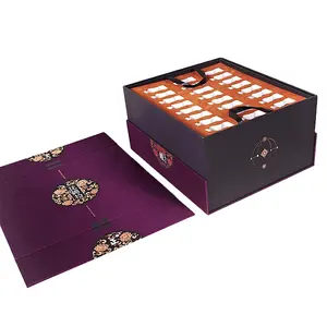 Caixa de embalagem de luxo cosmética de alta qualidade estilo cultural chinês 2024 com bandeja de EVA dentro