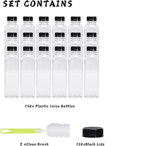 2oz-32oz Custom Logo Square PET Beverage <b>Bottle</b> for Tea Juice Milk & Coffee - Product Image 2