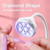 Lampe de séchage UV LED portable 27W pour vernis à ongles en gel, sans fil, avec cordon flexible rechargeable, pour usage domestique