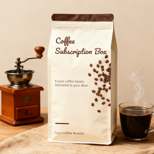 Sacs à dosettes de café en aluminium de haute qualité avec valve à fermeture éclair et fond plat <span class=keywords><strong>pour</strong></span> l'emballage de café moulu, de thé et d'aliments secs dans les magasins de détail - Product Image 1