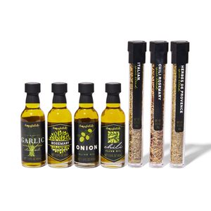 Coffret Cadeau d'Huiles d'Olive Extra-Vierges Pressées à Froid <span class=keywords><strong>de</strong></span> Qualité Supérieure, 4 Huiles d'Olive Aromatisées, 3 Bouteilles en Plastique Écologiques pour Épices et Herbes - Product Image 2