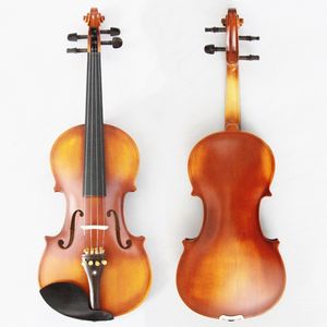 Couleur naturelle 4/4 pleine grandeur violon ébène raccord contreplaqué avant érable défilement instrument à cordes violon avec étui - Product Image 2