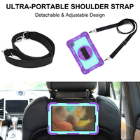 Étui en silicone antichoc robuste pour tablette pour Samsung Galaxy Tab A9 8.7 X110 X115 2023 bandoulière béquille intégrée