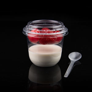 Gobelet en plastique transparent jetable pour thé au lait, crème glacée et boissons froides, avec couvercle, fourni par l'usine - Product Image 1