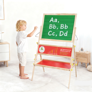Tablero de <span class=keywords><strong>caballete</strong></span> para niños Pizarra ajustable de altura de doble cara <span class=keywords><strong>con</strong></span> accesorios adicionales Tablero de <span class=keywords><strong>caballete</strong></span> magnético de doble cara - Product Image 1
