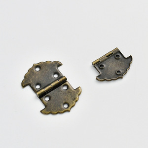 Mini Charnière Plate pour Boîte en Bois, Montage en Surface, Bronze Jaune, Design Traditionnel, Charnière de Meuble Durable - Product Image 2