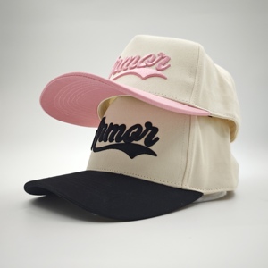 Gorra de béisbol deportiva de algodón estilo A-Frame de 5 paneles personalizada para hombre, con logo bordado, bicolor, tipo OTTO - Product Image 4