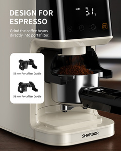 Conical <strong>Burr</strong> Espresso Coffee Grinder 51 Precise Settings Electric Mill with Portafilter <strong>Holder</strong>, 2-12 Cups Adjustable Grinder - Product Image 4