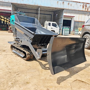 Load 500kg crawler dump truck with push shovel bulldozing transport dump truck feed sand crawler truck - Product Image 2