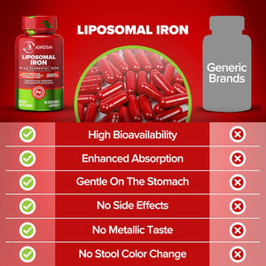 Prix d'usine : Capsules de fer pour la formation de nouvelles cellules sanguines, supplément vitaminique en fer, capsules de fer - Product Image 5