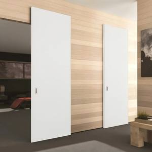 Puerta Corredera Invisible sin Marco de Estilo Europeo para Sala de Estar, Puerta Corredera Interior de Madera, Insonorizada - Product Image 2