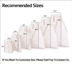 Toptan tuval pamuklu takı kese Logo baskı ile büzmeli ayakkabı çantası hediye çantası özel çanta toz torbaları kapakları - Product Image 6