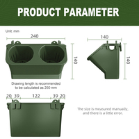 Jardinière murale verticale moderne résistante aux UV, en plastique vert, 56 poches, kit de jardinage vertical