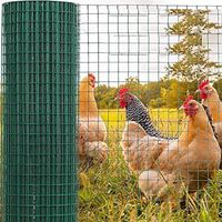 Rouleaux de grillage soudé pour l'élevage en ferme avec galvanisation électrolytique et revêtement en PVC plastique