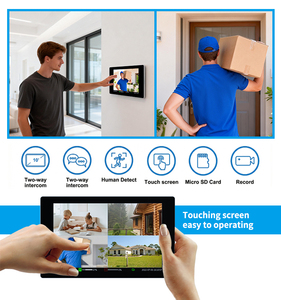 Campanello Video <span class=keywords><strong>Wireless</strong></span> con Portata di Trasmissione di 1000m, 1 Set = 1 Unità Esterna + 1 Unità Interna + 1 Telecamera 1080p, <span class=keywords><strong>Citofono</strong></span> Video con Audio Bidirezionale - Product Image 4