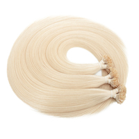 Extensions de cheveux à la kératine à pointe plate 12A, 100% cheveux humains Remy, pré-collées, double épaisseur, cuticules alignées, vente en gros OEM