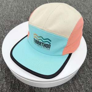 Gorras de running de 5 paneles con bloque de color, impermeables de nailon, personalizables, de secado rápido, para camping y actividades al aire libre - Product Image 6