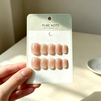 Cartes de présentation multi-usages en papier texturé pour faux ongles, personnalisées pour boutiques en ligne et emballages de vente au détail, cartes de présentation pour ongles à presser