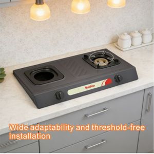 เตาแก๊สสองหัว แผงเหล็กเคลือบสีแบบรีดเย็น |   เตาปรุงอาหารกลางแจ้งประหยัดพลังงาน ทนทาน สำหรับโรงแรมและครัวเรือน |   เตาแก๊ส 2 หัว - Product Image 6