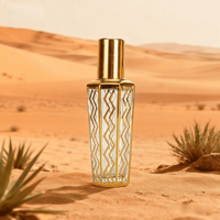 Huile de parfum de luxe Atar Glass du Moyen-Orient, 8 ml, 10 ml, 15 ml, 16 ml, 30 ml. Flacon de parfum arabe doré avec boîte d'emballage
