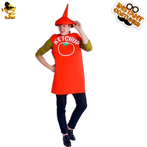 Divertido <span class=keywords><strong>Disfraz</strong></span> <span class=keywords><strong>de</strong></span> Ketchup para Fiesta <span class=keywords><strong>de</strong></span> Disfraces, Cosplay <span class=keywords><strong>de</strong></span> Salsa <span class=keywords><strong>de</strong></span> <span class=keywords><strong>Tomate</strong></span> para Adultos Unisex - Product Image 4