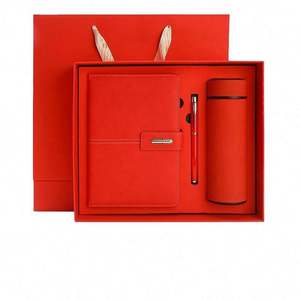 Set de Regalo Promocional al por Mayor: Termo, Cuaderno de Lujo, Diario de Negocios Personalizado de Cuero con Bolígrafo y Botella - Product Image 1