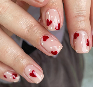 <span class=keywords><strong>Uñas</strong></span> Postizas para el Día <span class=keywords><strong>de</strong></span> <span class=keywords><strong>San</strong></span> <span class=keywords><strong>Valentín</strong></span>, Color Rosa Claro, Cobertura Completa, 24 Piezas, <span class=keywords><strong>Uñas</strong></span> Postizas <span class=keywords><strong>Cortas</strong></span> y Cuadradas con Diseños <span class=keywords><strong>de</strong></span> Corazón - Product Image 2