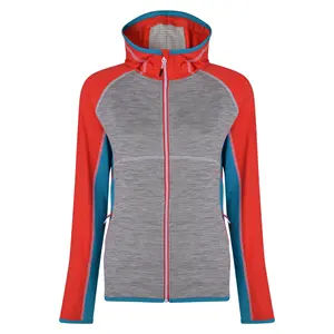Wholesale Fashion Women Clothing Custom Knitted Fleece Hiking Jackets for Ladies Stand 100% Polyester Fabric OEM Service Female