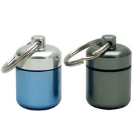 Logo personnalisé de voyage en aluminium métal stockage bouchon d'oreille porte-clés étanche étui personnalisé pour bouchons d'oreille étui