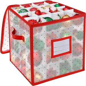 Boîte de rangement carrée transparente imperméable écologique bohème à grande capacité à vente chaude pour le rangement de cartes magnétiques de Noël - Product Image 1