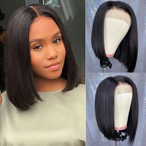 Perruques Bob HD en Cheveux Humains avec Dentelle, Prêtes à Expédier, Origine Chine, pour Femmes, Style Afro Kinky Straight <span class=keywords><strong>Asymétrique</strong></span>, Couleur Mélange Violet et Rose - Product Image 2