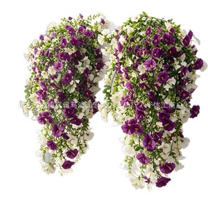 Bouquet de fleurs artificielles Temu, glycine artificielle en plastique, décoration murale suspendue pour la maison, mariage, jardin - Product Image 1