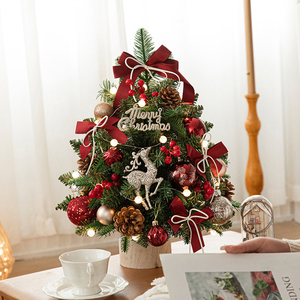 LINGKAI New PE Christmas <b>Tree</b> Mini Desktop Ornament with Lights DIY Christmas <b>Tree</b> Decoration - Product Image 6