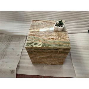 <strong>Bamboo</strong> Green Jade Onyx Side Cubic Coffee Table Onix Block <strong>Furniture</strong> Natural Stone Cube Onyx Marble Table Top - Product Image 3