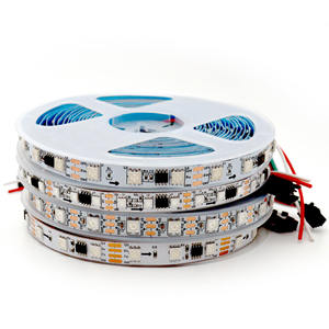 WS2812B 5V 60Leds/M Blanco Negro Cobre PCB Direccionable <span class=keywords><strong>SMD5050</strong></span> Pixel <span class=keywords><strong>RGB</strong></span> Tira de <span class=keywords><strong>LED</strong></span> con <span class=keywords><strong>IP20</strong></span> Control remoto para Club - Product Image 4