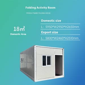 Rumah kontainer lipat baja persegi Modern, untuk kantor & Hotel konstruksi sementara bangunan cepat dengan garansi 5 tahun - Product Image 6