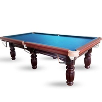 Table de billard de qualité supérieure, en bois massif, marbre, noir, 8, standard international direct