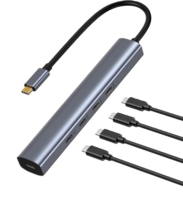 USB C Hub 10Gbps Splitter 4K 60Hz Video Output 100W PD Charging Data Transfer SD USB4 Multiport Dongle (12 Ports)